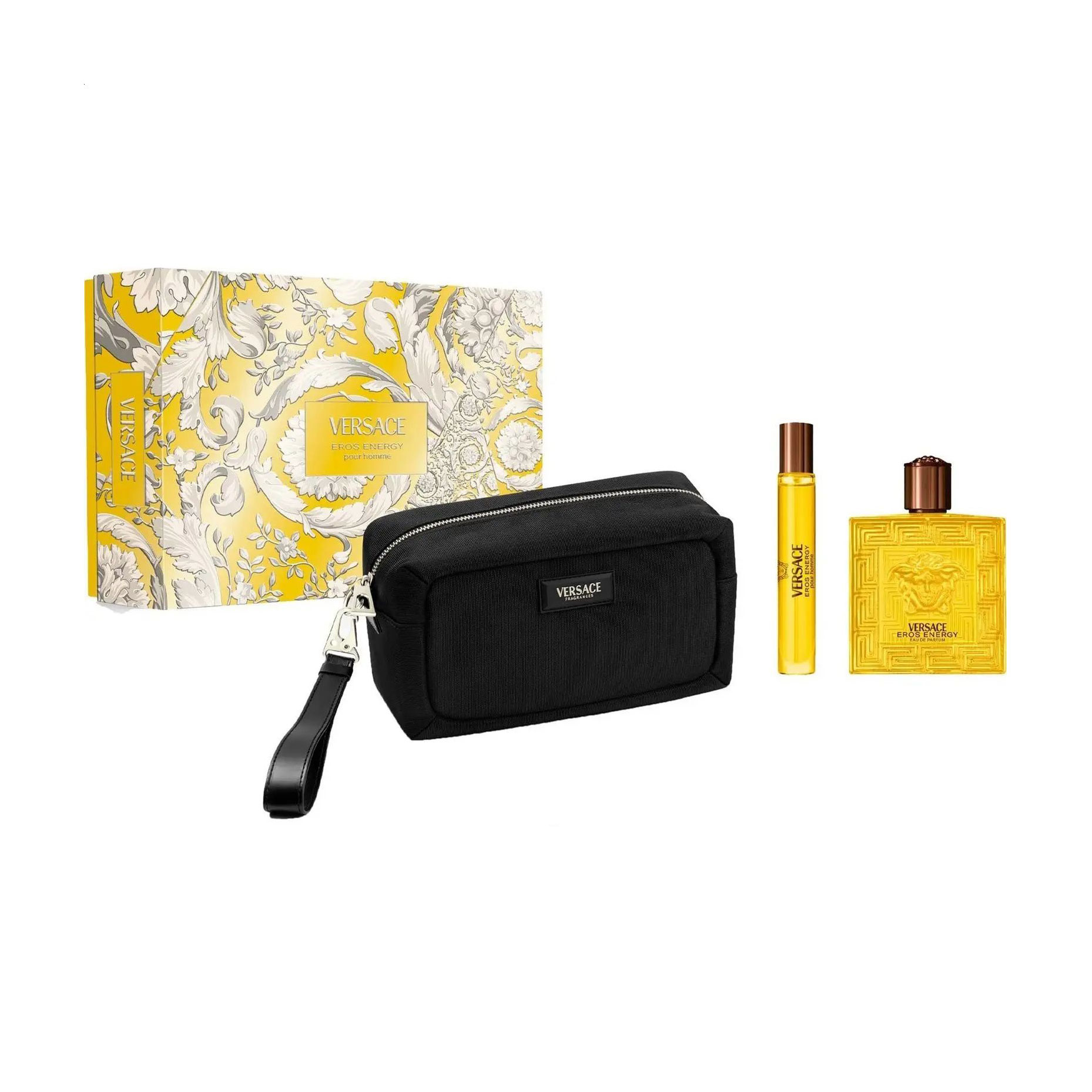 Парфумований набір чоловічий Versace Eros Energy Set (парфумована вода, 100 мл + парфумована вода, 10 мл + косметичка)